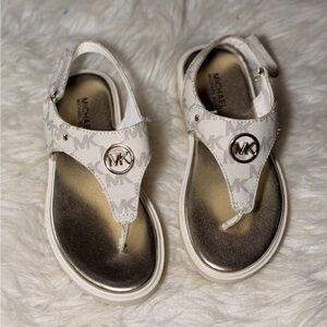 Michael Kors Kids' Cream and Gold Sandals